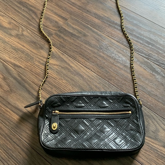 2x Host Pick š Coach Black Leather quilted crossbody chain link bag